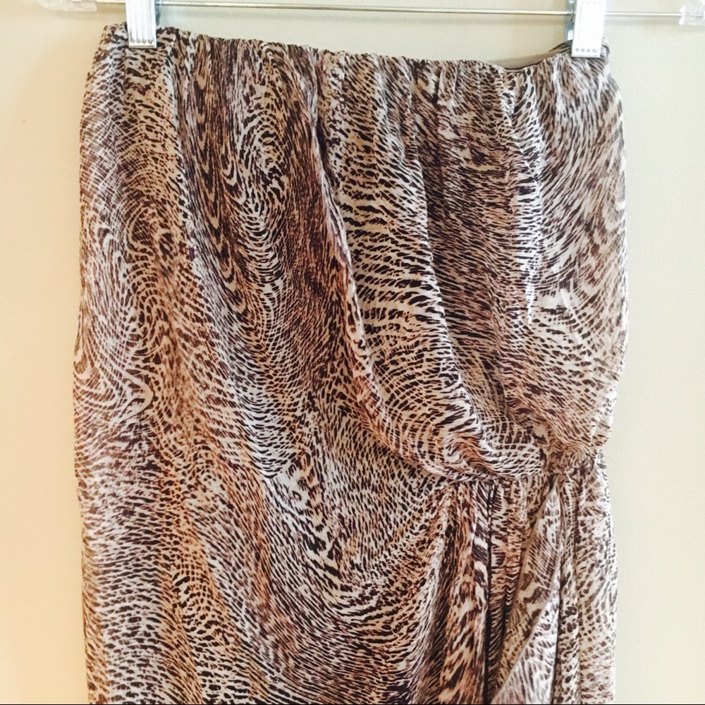 Alice + Olivia Silk Leopard Print Column Gown - image 5